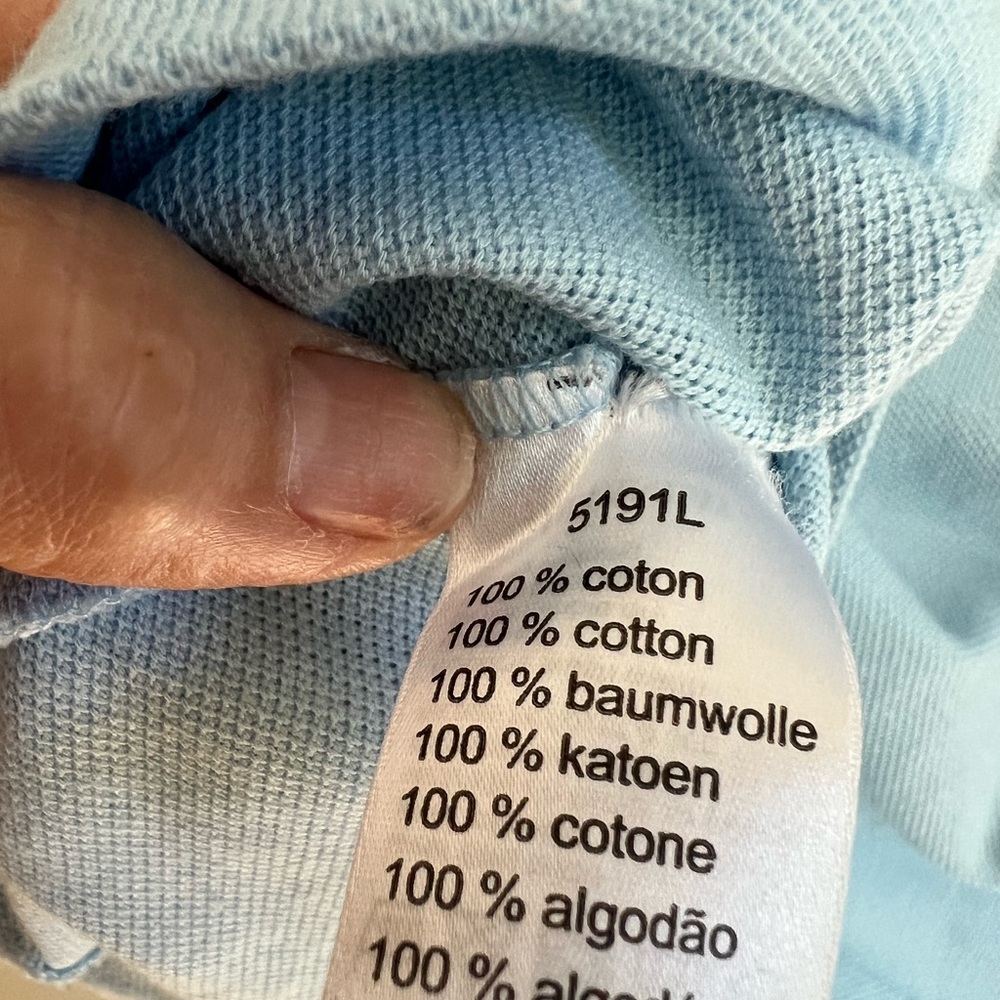 Lacoste men’s blue logo patch cotton polo short sleeve shirt size 6 - Picture 11 of 14